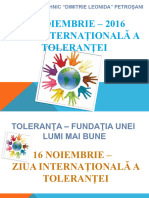 16 Noiembrie - Ziua Internationala A Tolerantei