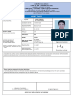 Admit Card