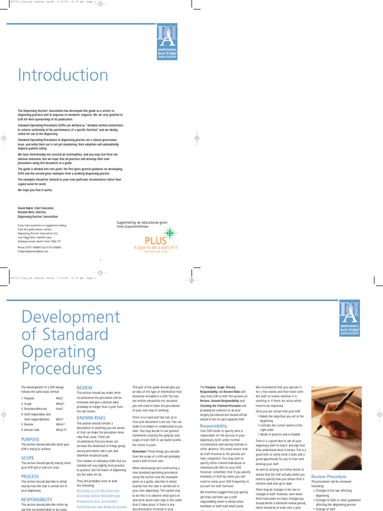 Dispensing Sops Final PDF Medical Prescription Tablet (Pharmacy)