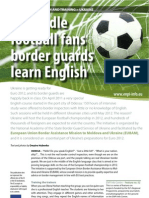 To Handle Football Fans Border Guards Learn English