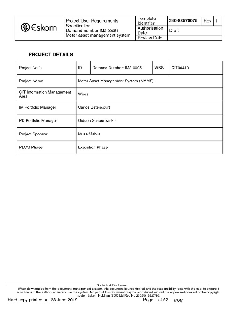 DEM-01569-H7S3 - Meter Asset Management - Group IT Project URS V1 5 ...
