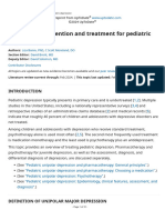 Overview of prevention and treatment for pediatric depression