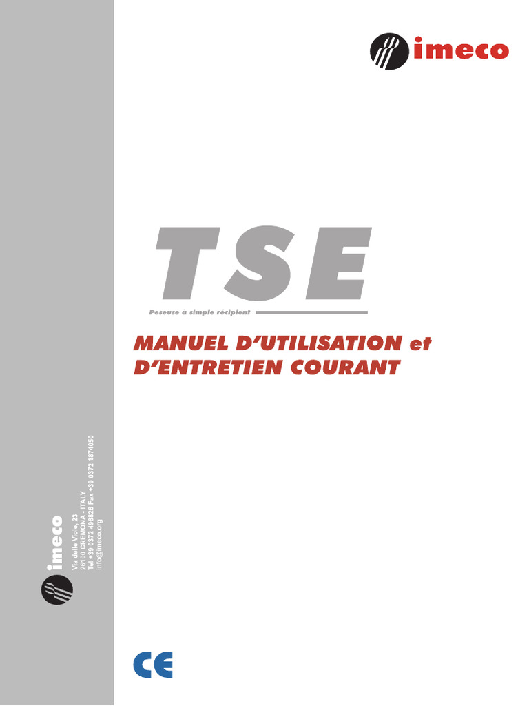 Manuel d'utilisation TSE 30-300 | PDF | Électronique | Balance (instrument)