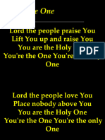 You'Re The One (Lord The People Praise You)