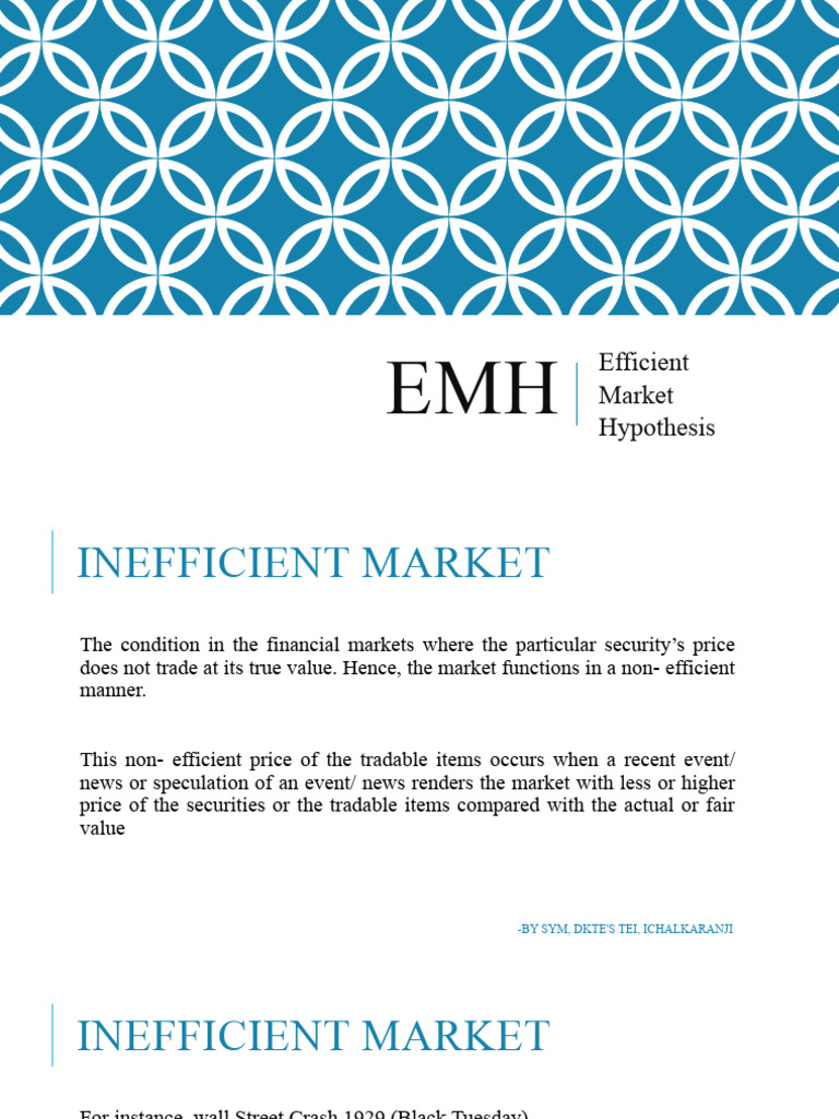 Investment Management PDF Efficient Market Hypothesis Financial Risk