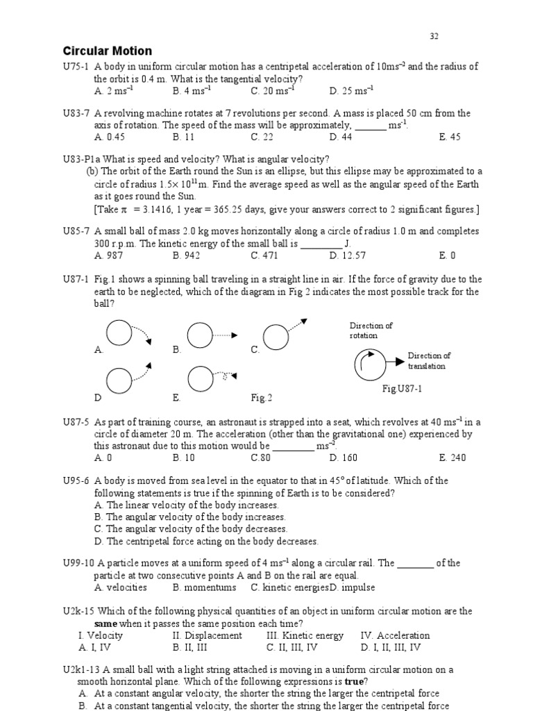 worksheet Mathematics Of Circular Motion Worksheet Answers circular motion velocity orbit
