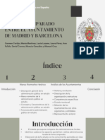 Presentaciã - N Estudio Comparado Entre El Ayuntamiento de Madrid y Barcelona