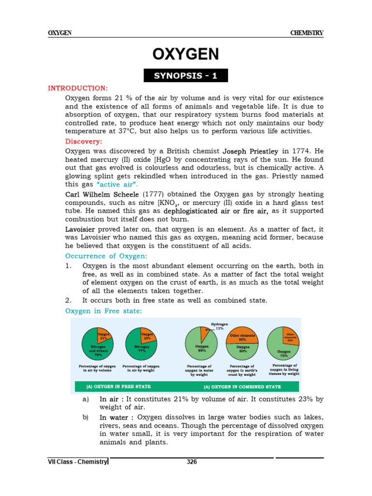 Oxygen Pdf Oxygen Oxide