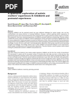 A Qualitative Exploration of Autistic Mothers' Experiences II: Childbirth and Postnatal Experiences