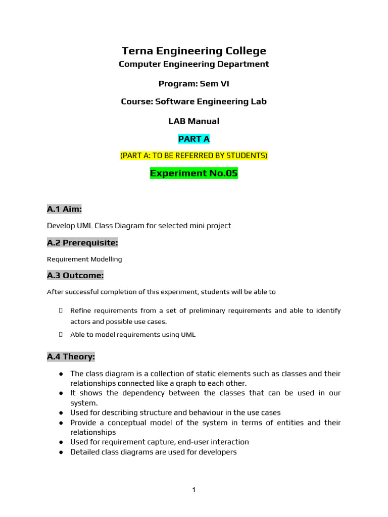 Amey B-50 Software Engineering Lab Experiment-5 | PDF | Class (Computer ...