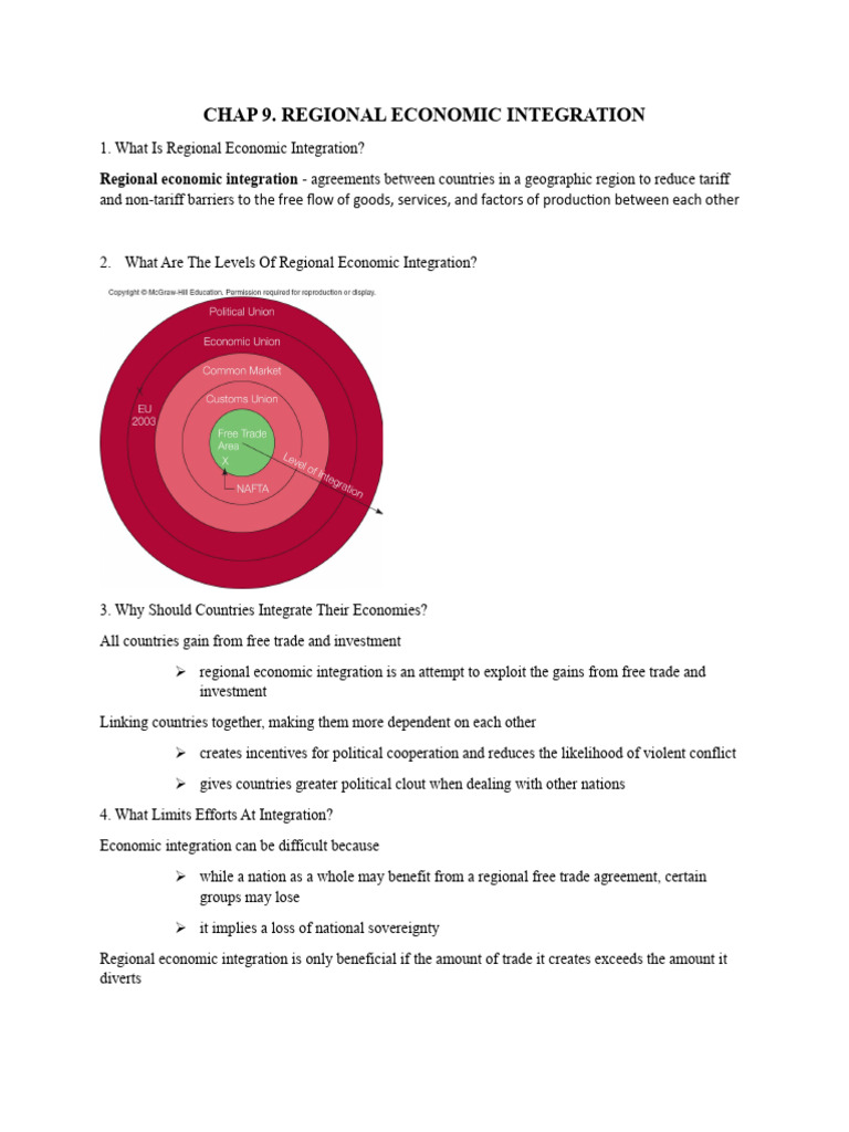 Understanding Regional Economic Integration | PDF | Finance & Money ...