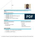 Experience Professionnelles: Née Le 10/10/2000 À BROFODOUME Ivoirien Célibataire Sans Enfant 07 87 52 11 97