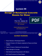 Lecture 06 Design of RC Beam For Shear Updated 01-06-2023