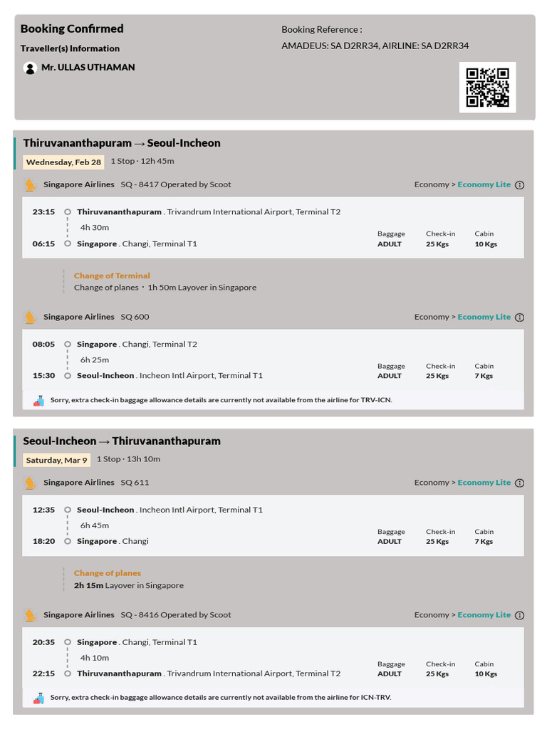 Ullas Uthaman Tkt Seoul Pdf Aviation Civil Aviation