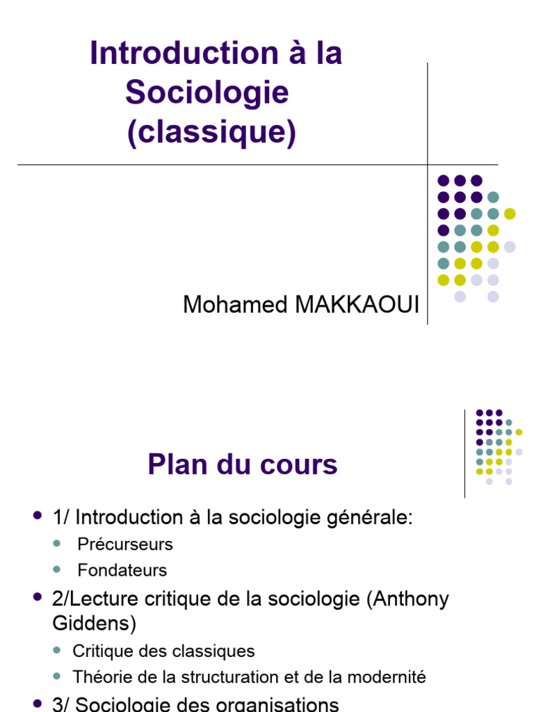 Coursde Sociologie | PDF | Émile Durkheim | Sociologie