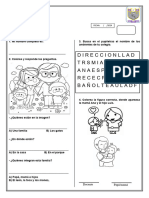 Examen Personal Social - 1° Primaria