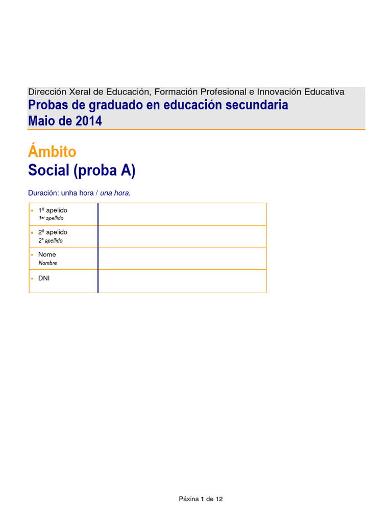 Probas de Graduado en Educación Secundaria | PDF | Bóveda (Arquitectura ...