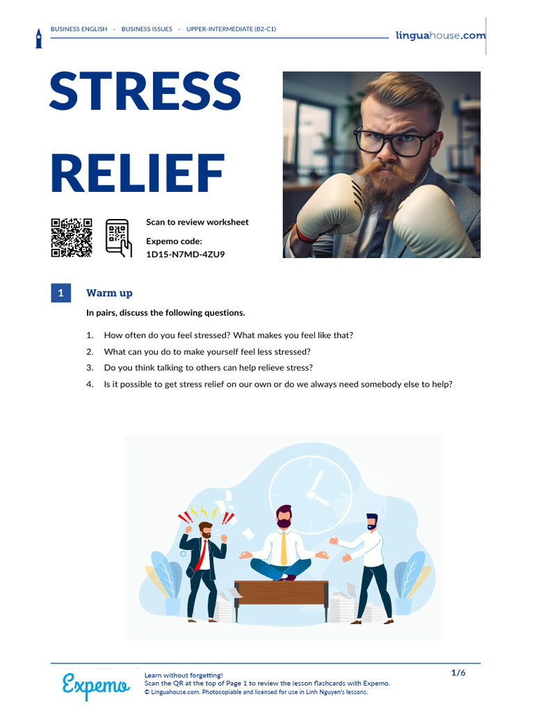 Stress Relief Techniques for Business English | PDF | Meditation ...