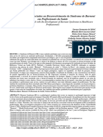 Fatores de Risco Associados Ao Desenvolvimento de Síndrome de Burnout em Profissionais Da Saúde