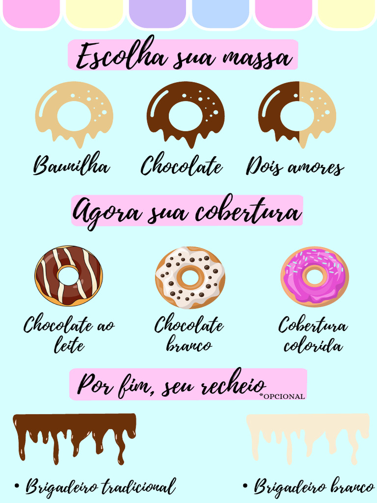 Cardápio Mini Donuts | PDF | Gastronomia, comida e vinho
