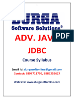 ADV JAVA - JDBC Course Contants