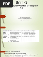 Unit - 3 Apply Object Oriented Concepts in PHP