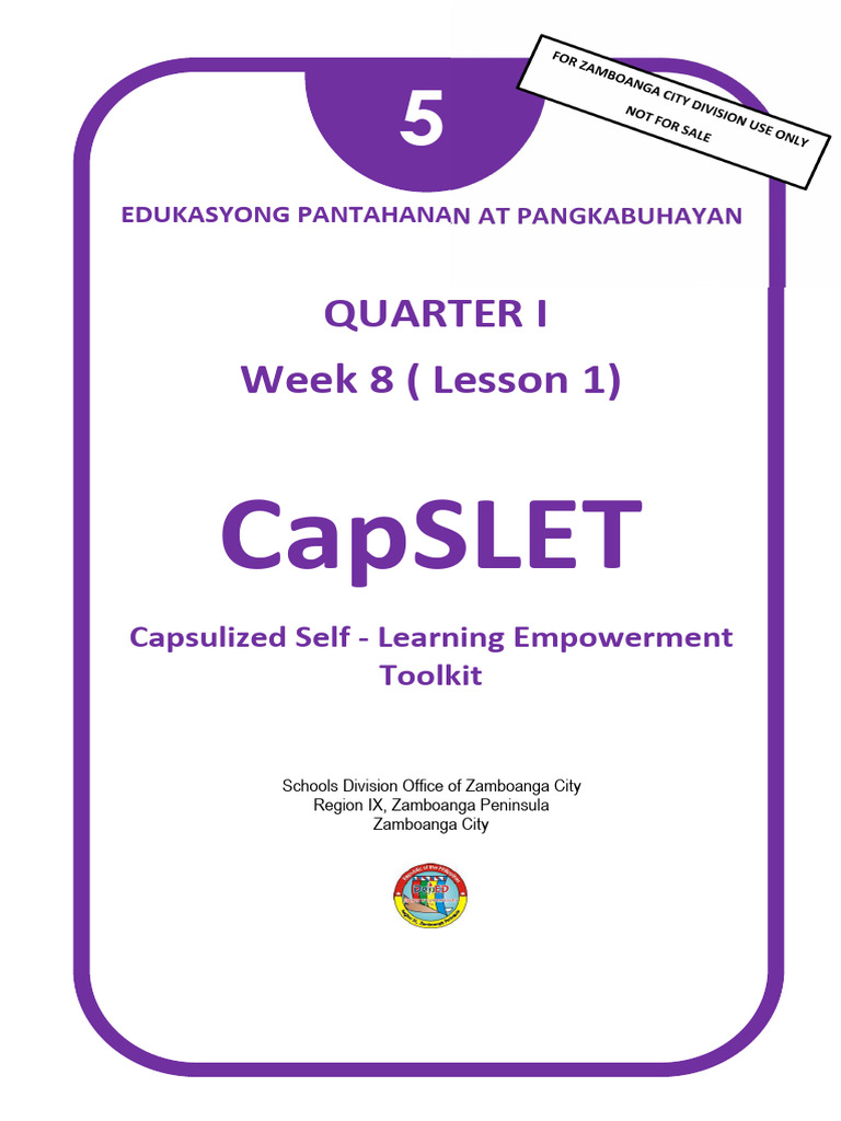 EPP5 Q 1,Wk8 Lesson 1 | PDF