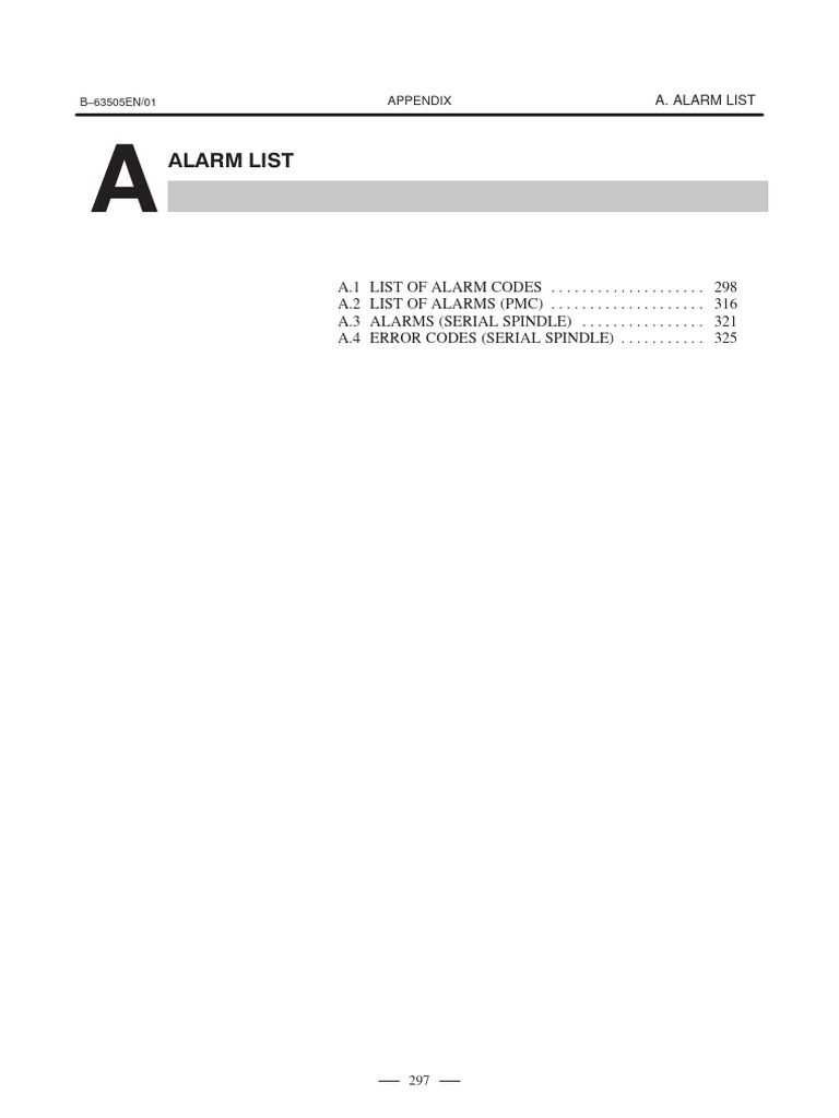 Fanuc Alarm Codes and Error List | PDF | Coordinate System | Parameter ...