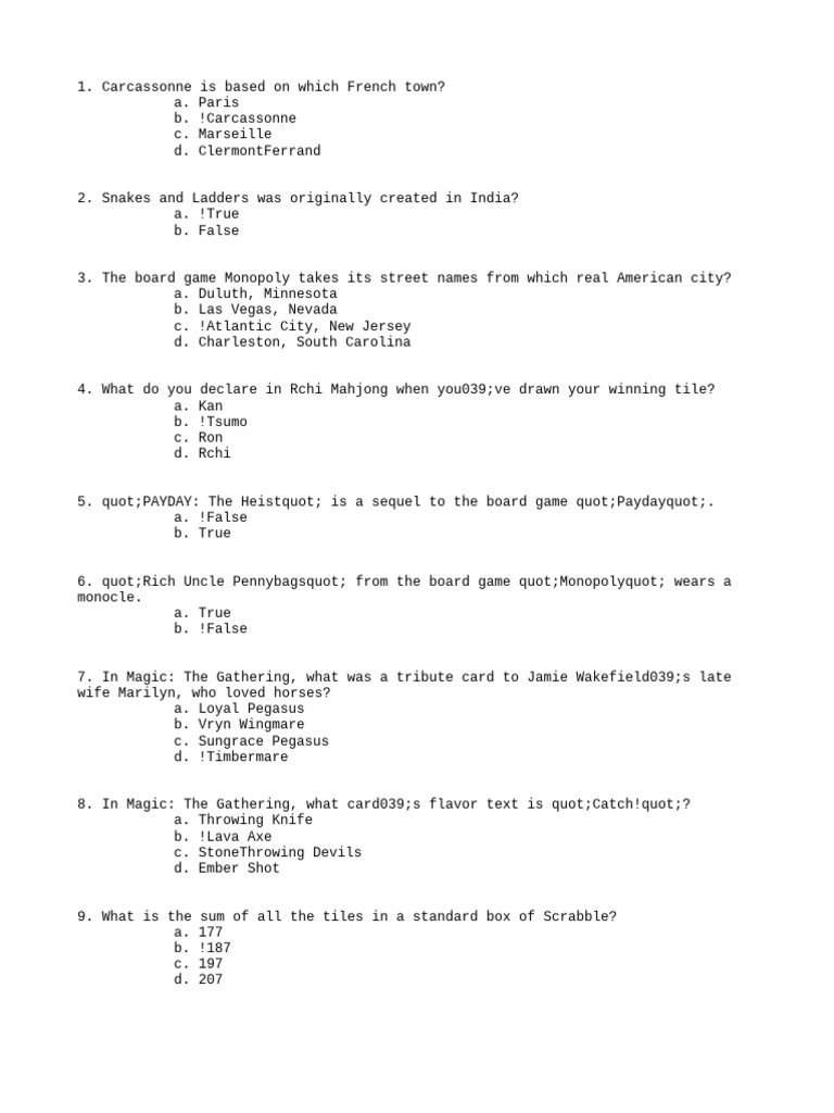 Trivia Questions on Games and Media | PDF | Audi