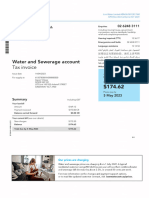 Water and Sewerage Account Tax Invoice: D Eade & N Eade 3 Mulder PLACE Banks Act 2906