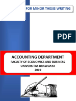 Handbook For Minor Thesis Writing - Accounting