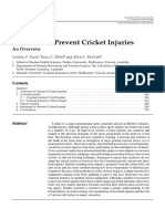 Measures To Prevent Cricket Injuries Finch 1999