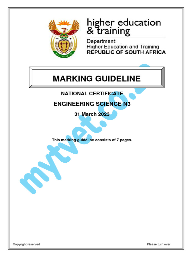 N3 engineering science april 2023 memorandum download free pdf