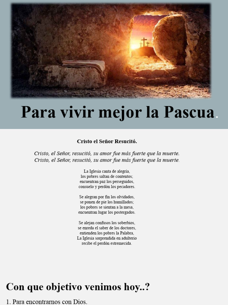 Vivir la Pascua: Significado y Celebración | PDF | Pascua de ...