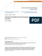 Finite Element Modeling of Concrete Shrinkage in Composite Finite Element Modeling of Concrete Shrinkage in Composite Deck Slabs Deck Slabs