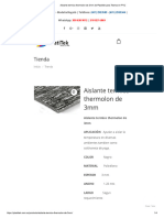 Aislante Termico Thermolon de 3mm de Plastitek para Techos en PVC