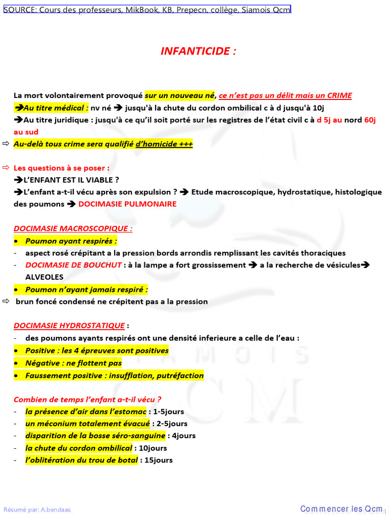 Comprendre l'infanticide et ses implications | PDF | Poumon