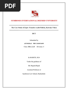 Case Study of Zepto