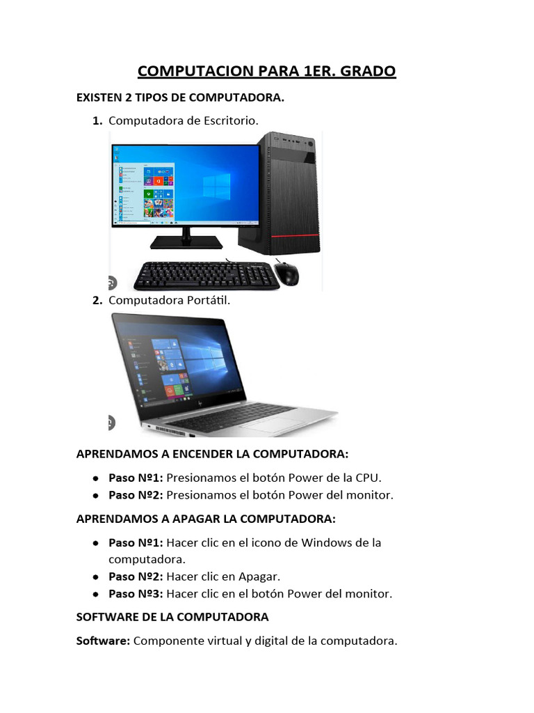 Computacion Para 1ro De Primaria Pdf Ventana Informática
