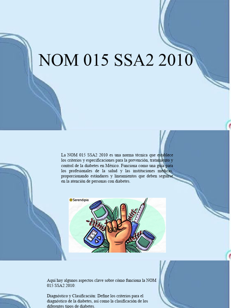 Nom 015-DM | PDF | Diabetes | Diagnostico medico