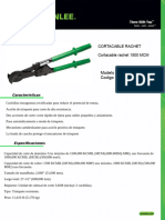 Cortacacle Rachet 1500 MCM Mod. 756 Cod. 34081 Greenlee