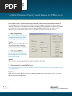 White Paper: 12 Most Common Deployment Issues For Office 2010