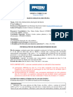 Oferta Curricular - Seminário Especial - 15h - POR UMA PEDAGOGIA MAIS QUE HUMANA