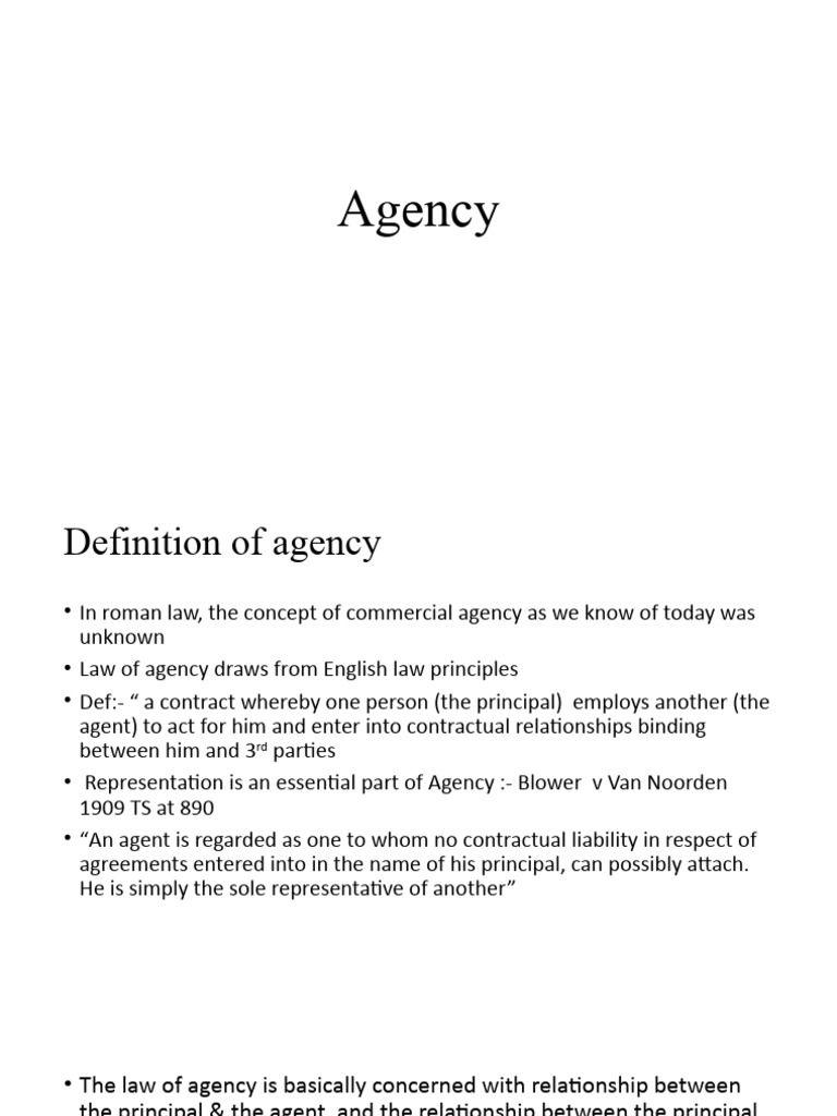 Agency power point | PDF | Law Of Agency | Legal Liability