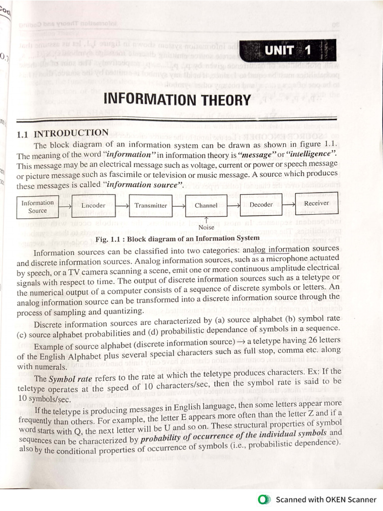 Module 4 Information Theory | PDF