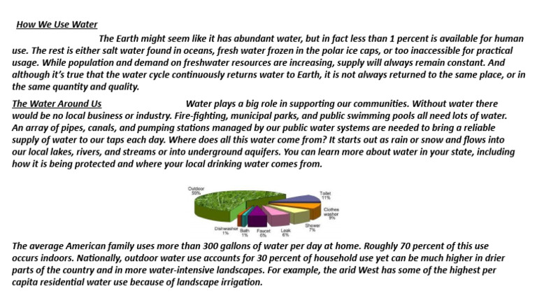 Role of Infrastructure in Water Use | PDF | Science & Mathematics