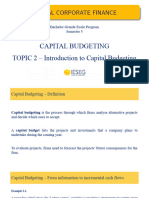 Topic 2.1 - Capital Budgeting for Students