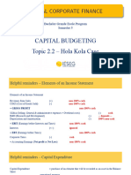 Topic 2.2 - Capital Budgeting Hola Kola Case Students Version