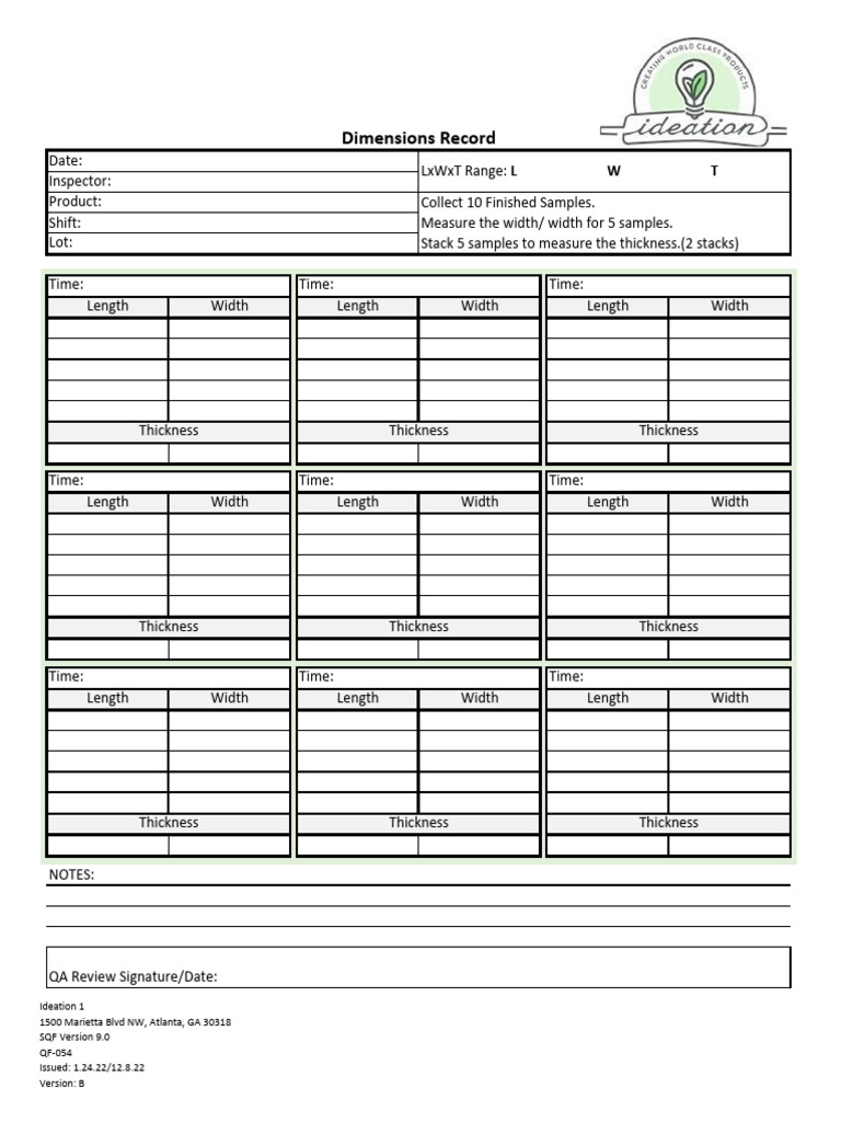Dimensions Record and QA Review Guide | PDF
