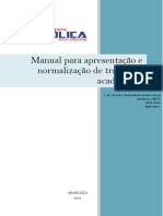 Manual para Apresentacao e Normalizacao de Trabalhos Academicos